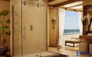 Glass-Rolling-Shower-Enclosure-Siesta Key Florida