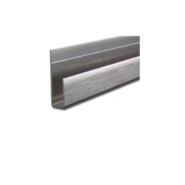 JCHANNEL BRITE ANODIZED ALUMINUM EXTRUSION AQUA Shower Doors