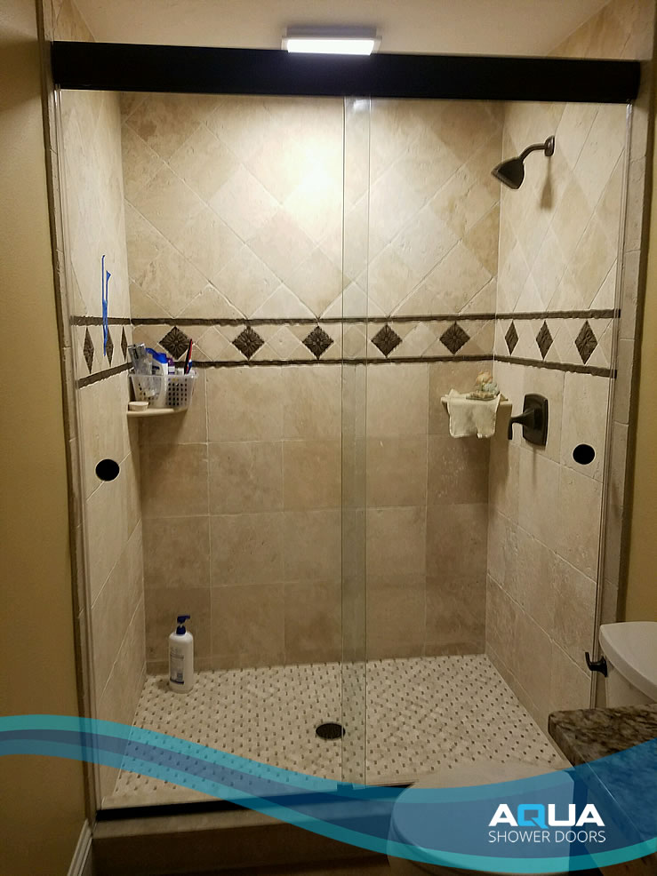 Frameless Sliding Bypass Enclosure AQUA Shower Doors