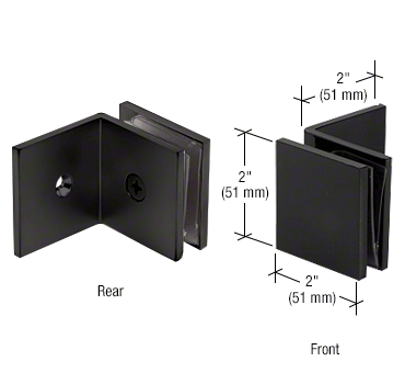 Matte Black Fixed Panel Square Clamp With Large Leg