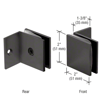 Matte Black Fixed Panel Square Clamp With Small Leg