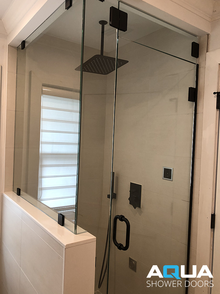 Frameless Steam shower door - AQUA Shower doors Sarasota